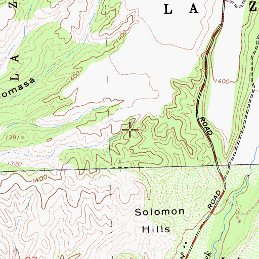 Topographic Map of La Zaca, CA