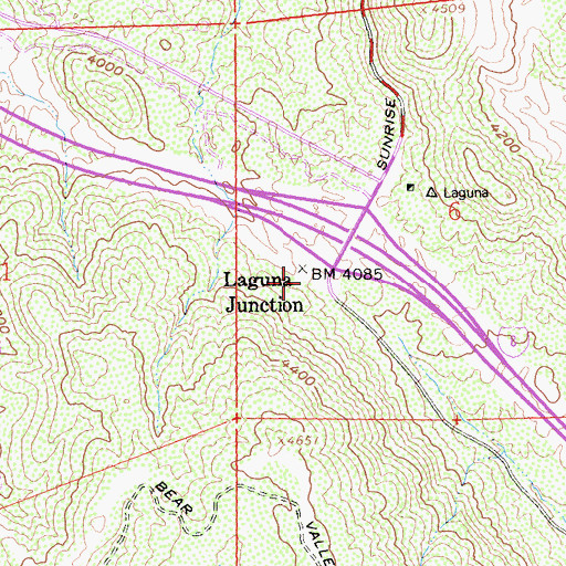 Topographic Map of Laguna Junction, CA
