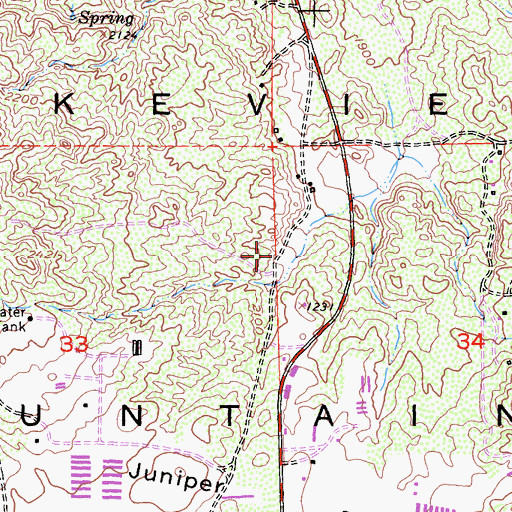 Topographic Map of Lakeview Mountains, CA