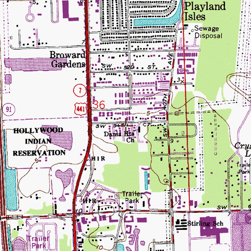 Topographic Map of David Zell Trailer Park, FL