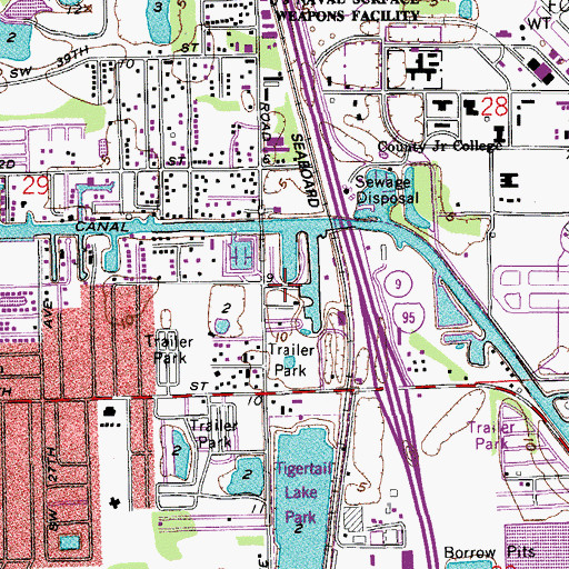 Topographic Map of North Coast Trailer Park, FL