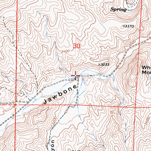 Topographic Map of Little Jawbone Canyon, CA