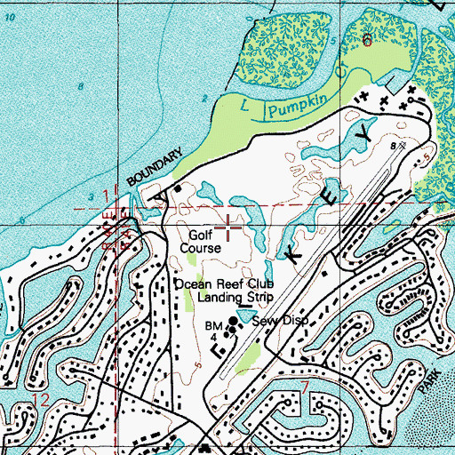 Topographic Map of Hunter's Creek Golf Course, FL