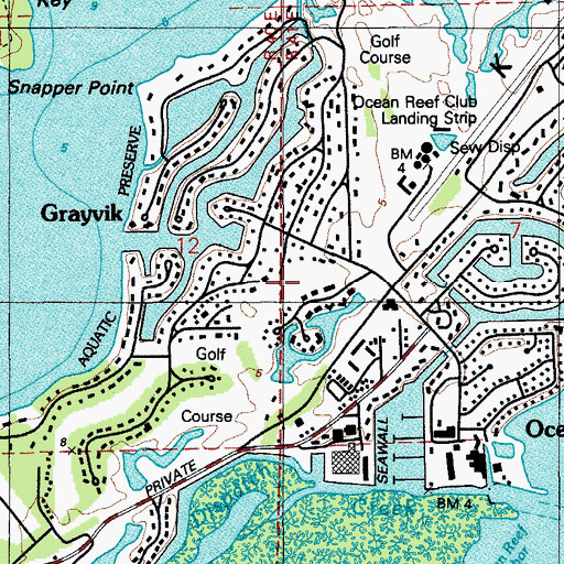 Topographic Map of Hunters Ridge Country Club, FL