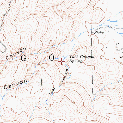 Topographic Map of Loki Canyon, CA