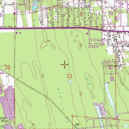 Topographic Map of The Deerwood Club, FL