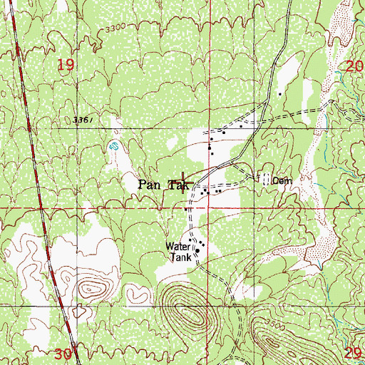 Topographic Map of Pan Tak, AZ