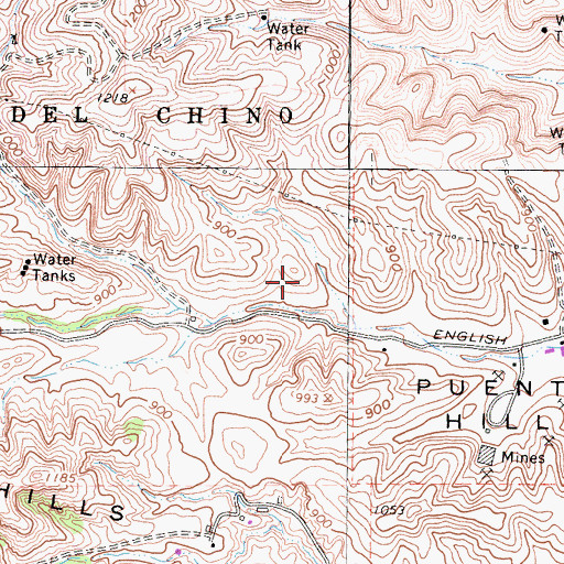 Topographic Map of Country Springs Elementary School, CA
