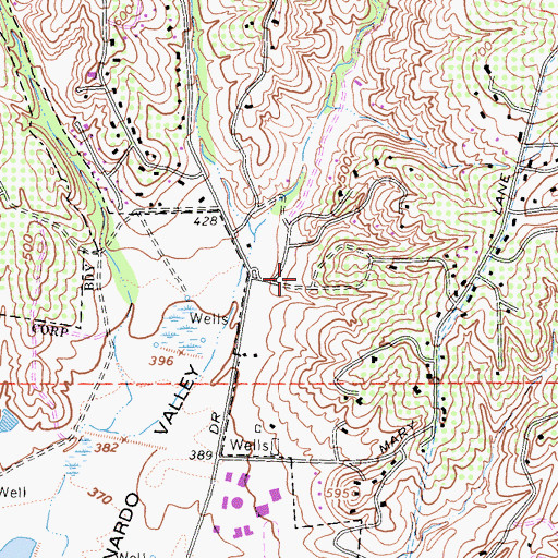 Topographic Map of Saint Timothy Church, CA