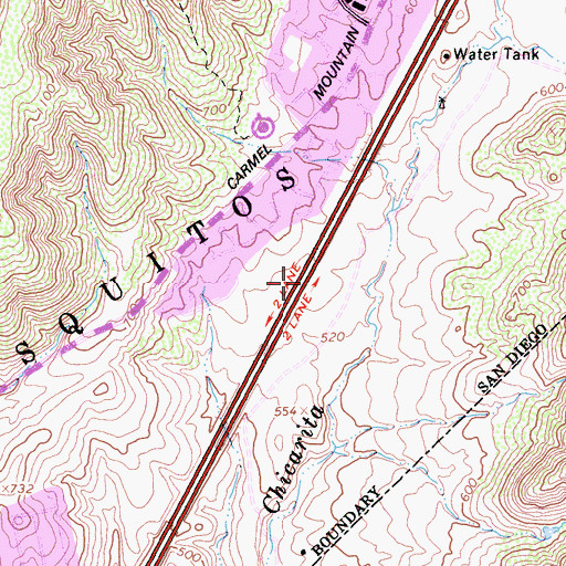 Topographic Map of Interchange 19, CA