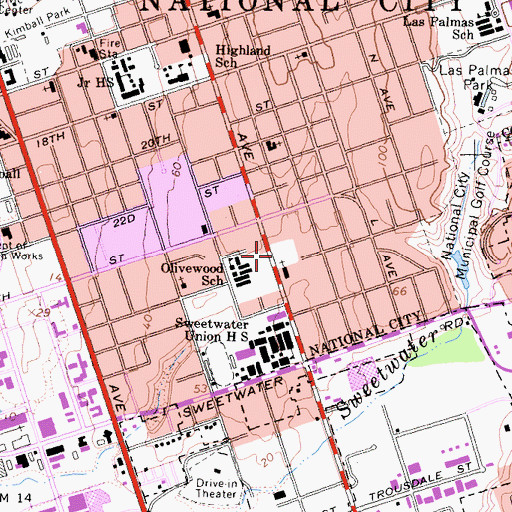 Topographic Map of Iglesia Bautista Emanuel Nueva Esperanza, CA