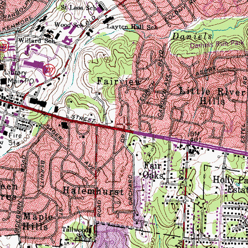 Topographic Map of Hana El Baptist Church, VA