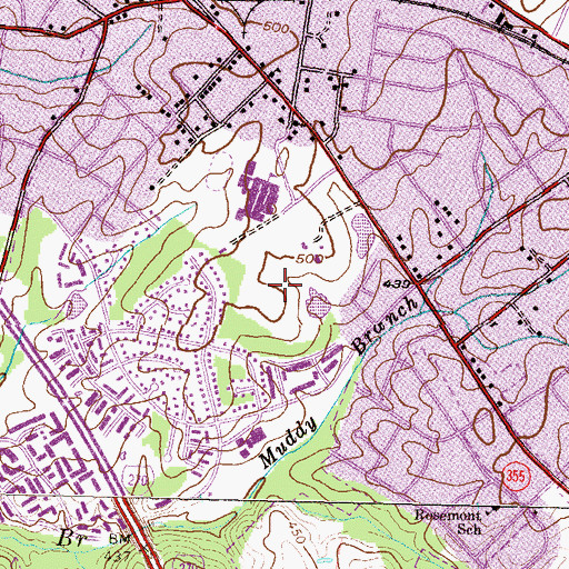Topographic Map of Bohrer Park, MD