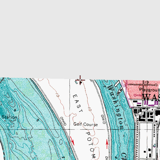 Topographic Map of East Potomac Pool, DC