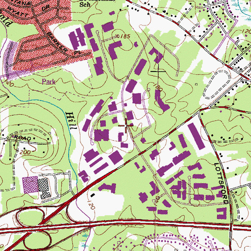 Topographic Map of Cabot and Forbes Washington Industrial Park, MD