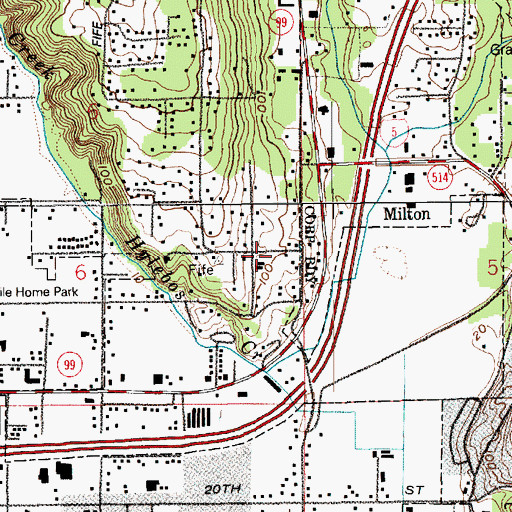 Topographic Map of Seed of Life Baptist Church, WA