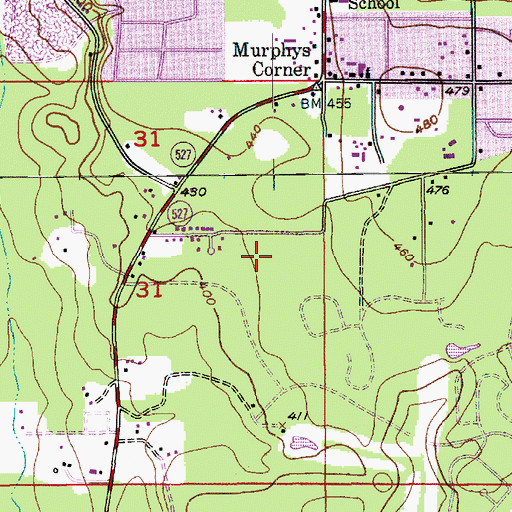 Topographic Map of Heatherwood Middle School, WA