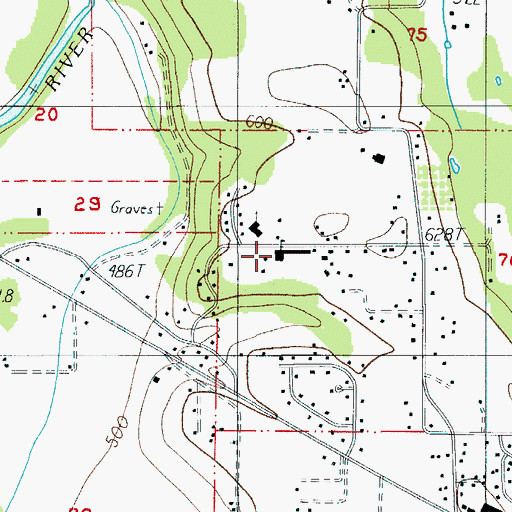 Topographic Map of Emerald Christian Academy, OR