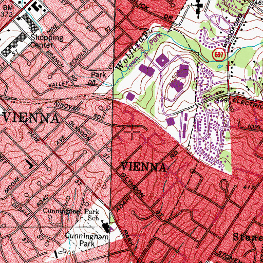 Topographic Map of Wien Private Day School, VA
