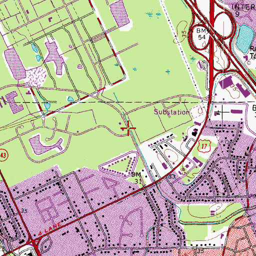Topographic Map of Hampton Roads Montessori School, VA