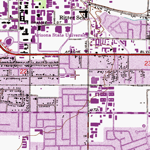 Topographic Map of Sonora Center, AZ