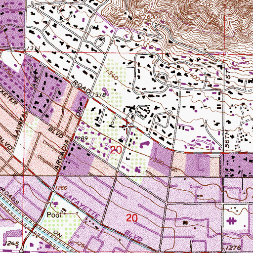 Topographic Map of Camelback Church of Christ, AZ