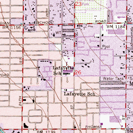 Topographic Map of Compass Center, AZ