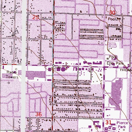 Topographic Map of Memorial Presbyterian Church, AZ