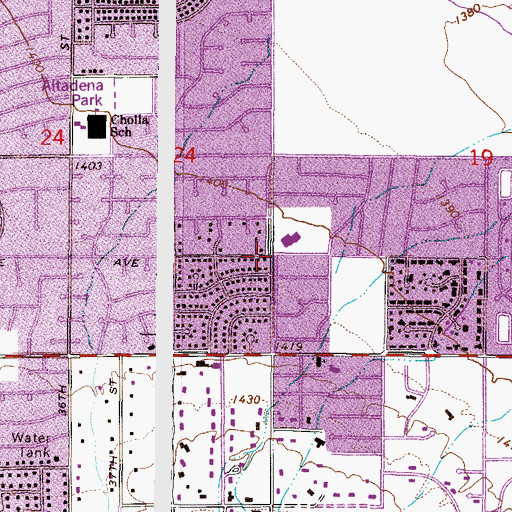 Topographic Map of Saint Josephs Catholic Church, AZ