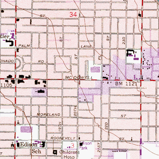 Topographic Map of Interchange 147A, AZ