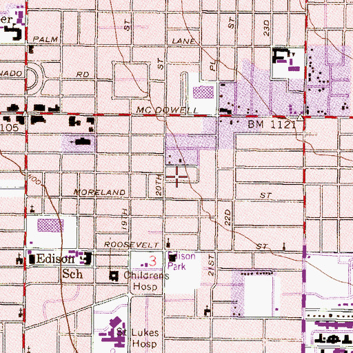 Topographic Map of Interchange 147B, AZ