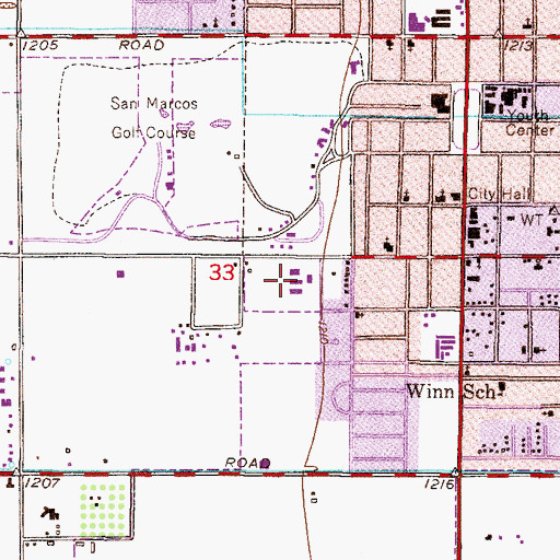 Topographic Map of San Marcos Elementary School, AZ