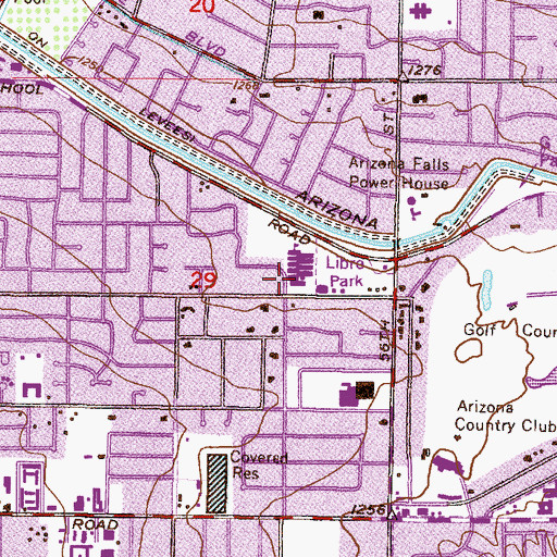 Topographic Map of Ingleside Middle School, AZ