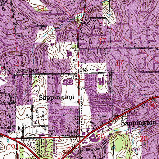 Topographic Map of Providence Reformed Presbyterian Church, MO