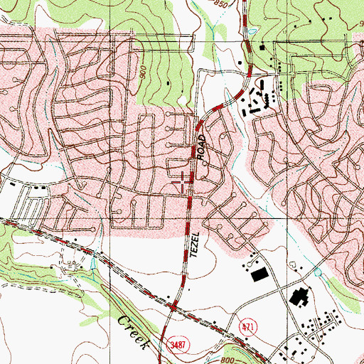 Topographic Map of Heartland Hills Community Church, TX