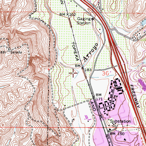 Topographic Map of Oso Creek, CA