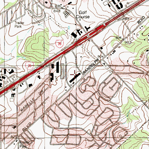 Topographic Map of Northeast Annex Post Office, TX