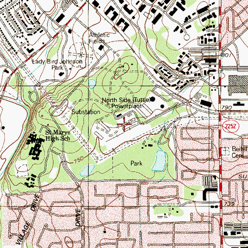Topographic Map of Tuttle Water Treatment Plant, TX