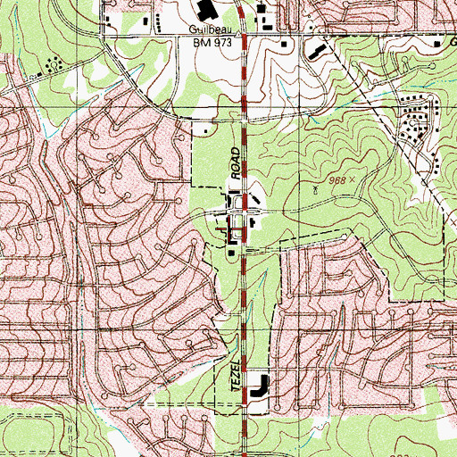 Topographic Map of Northwest Hills United Methodist Church, TX
