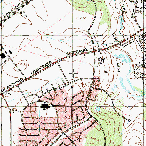 Topographic Map of Woodlake Baptist Church, TX