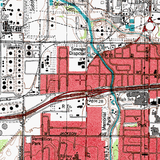 Topographic Map of City of Pasadena Fire Department, TX