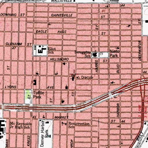 Topographic Map of La Iglesia Luterana de San Pablo, TX
