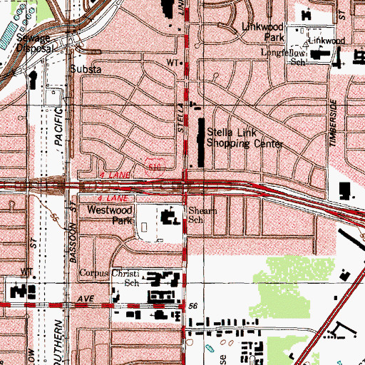 Topographic Map of Interchange 3, TX