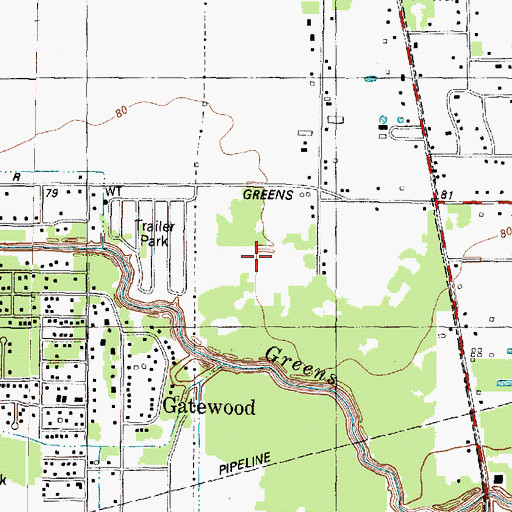 Topographic Map of Greenbriar Colony, TX