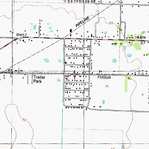 Topographic Map of Holloway Heights, TX