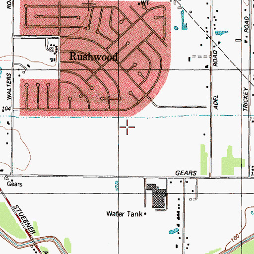 Topographic Map of Lincoln Green East, TX