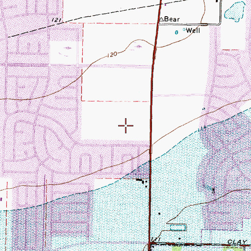 Topographic Map of Park Plaza I and II Shopping Center, TX