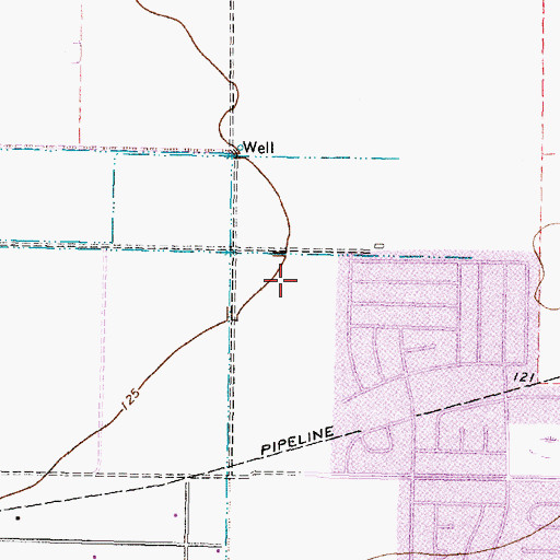 Topographic Map of West Glen, TX