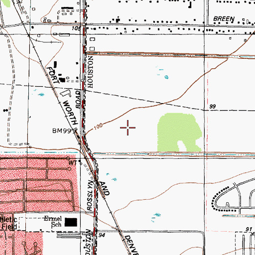 Topographic Map of Edland Elementary School, TX