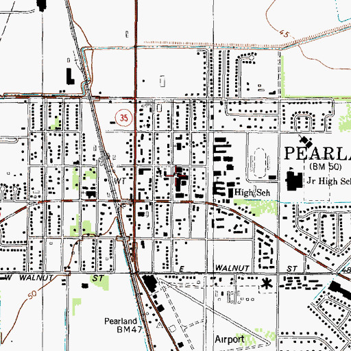 Topographic Map of Harris Elementary School, TX
